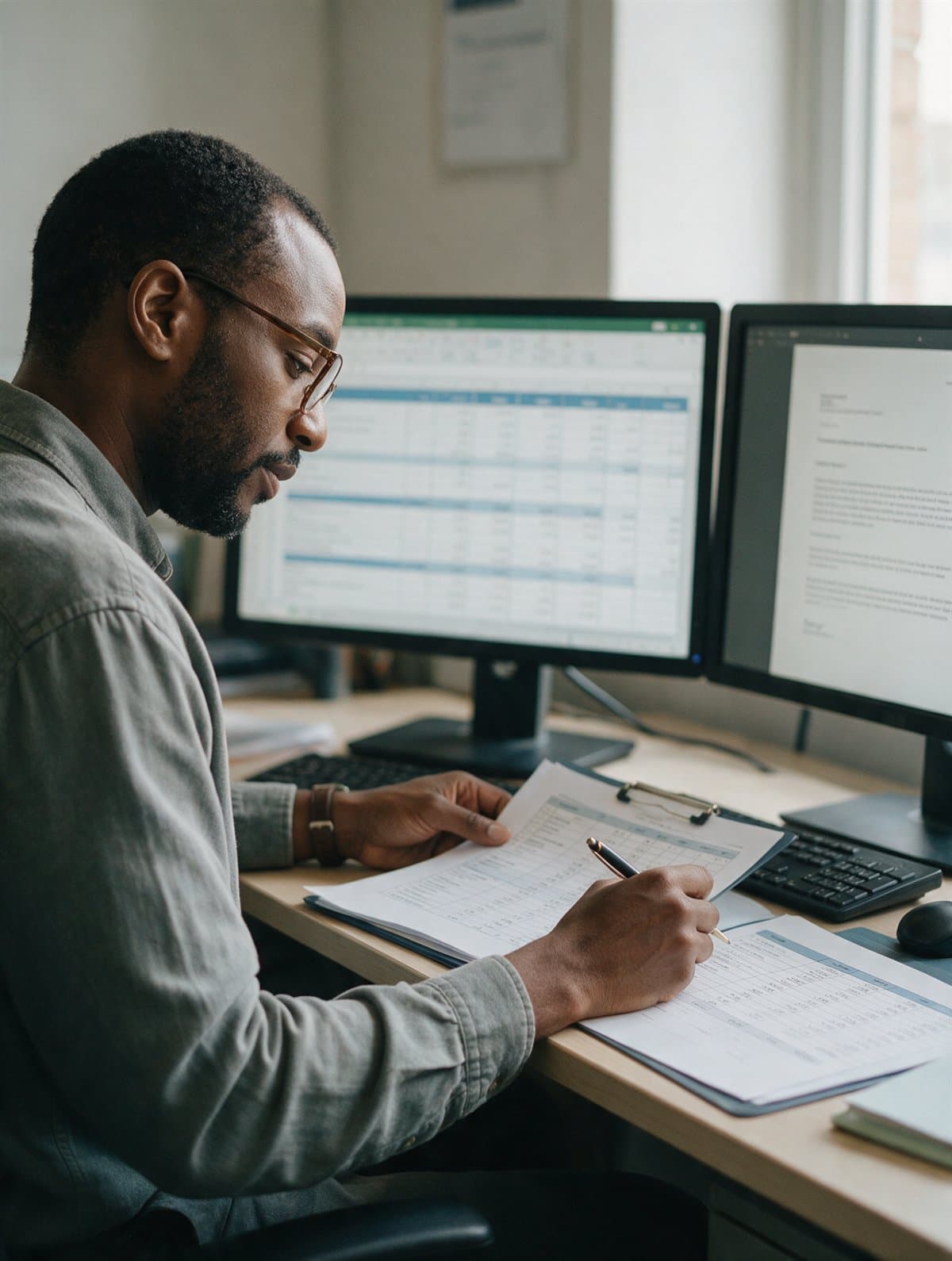 A grants accountant reconciling a budget against a grant agreement