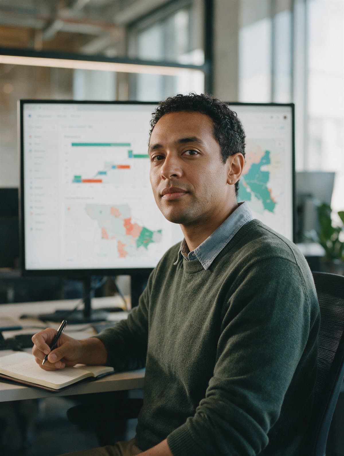 A sales operations analyst reviewing a pipeline dashboard